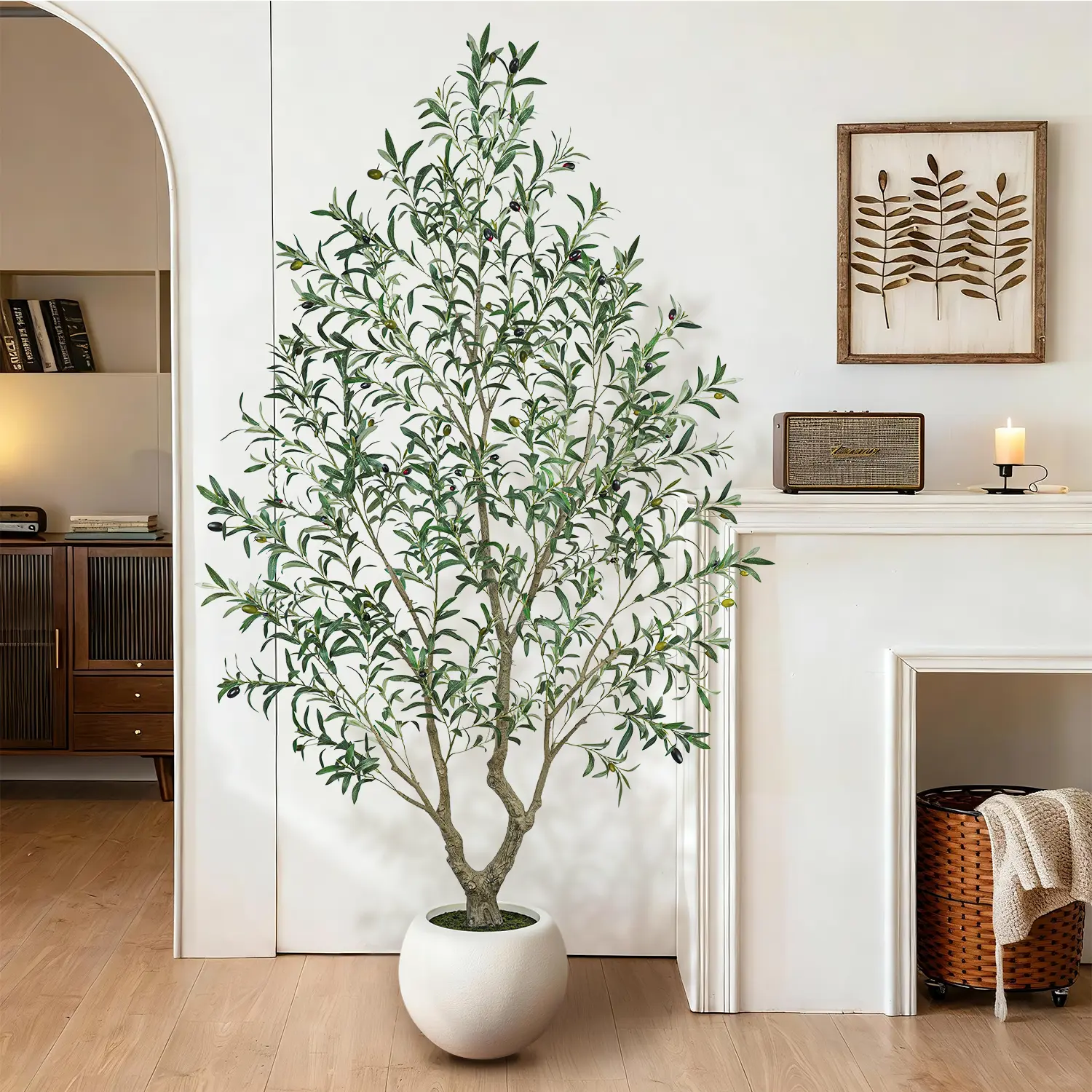 Premium Faux Olive Tree with Thick Natural Trunk (150cm - 240cm Deluxe Plant) - Image 5