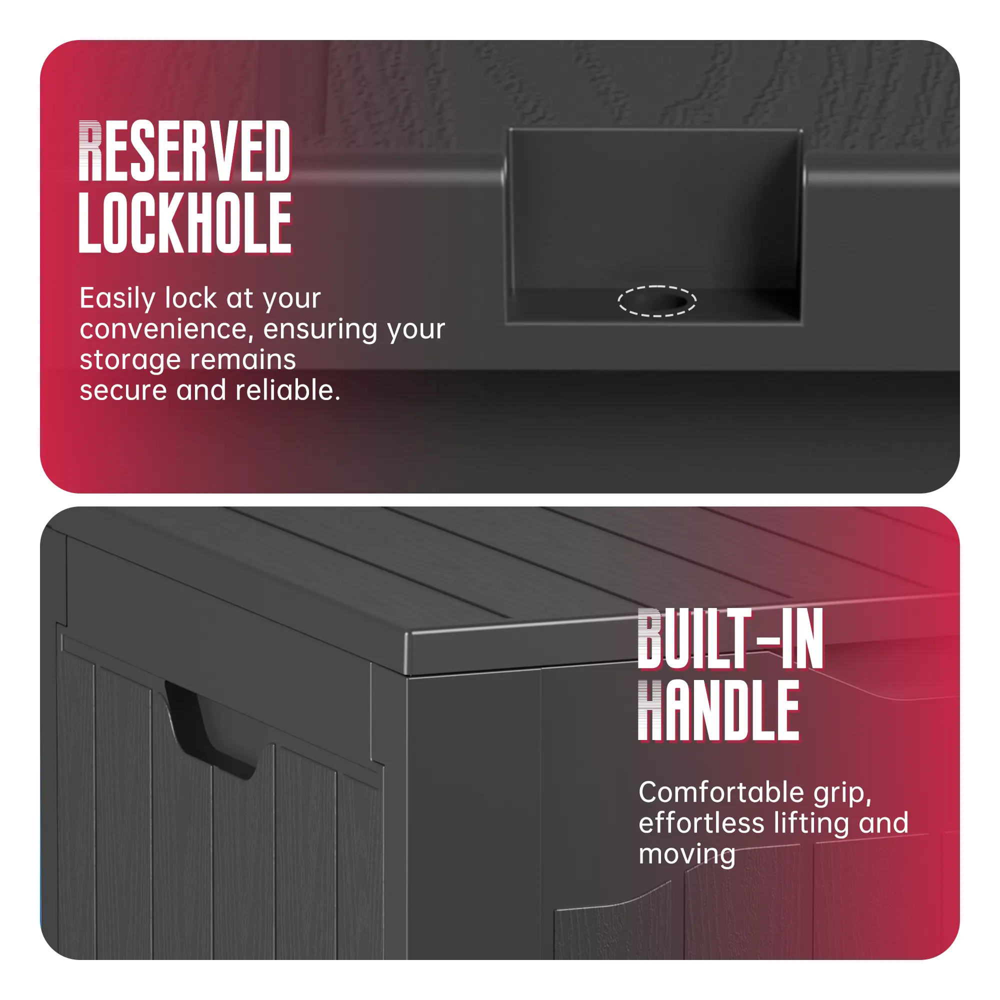 All-Weather Weatherproof Patio Deck Box (132L Lockable Parcel Delivery Station) - Image 6