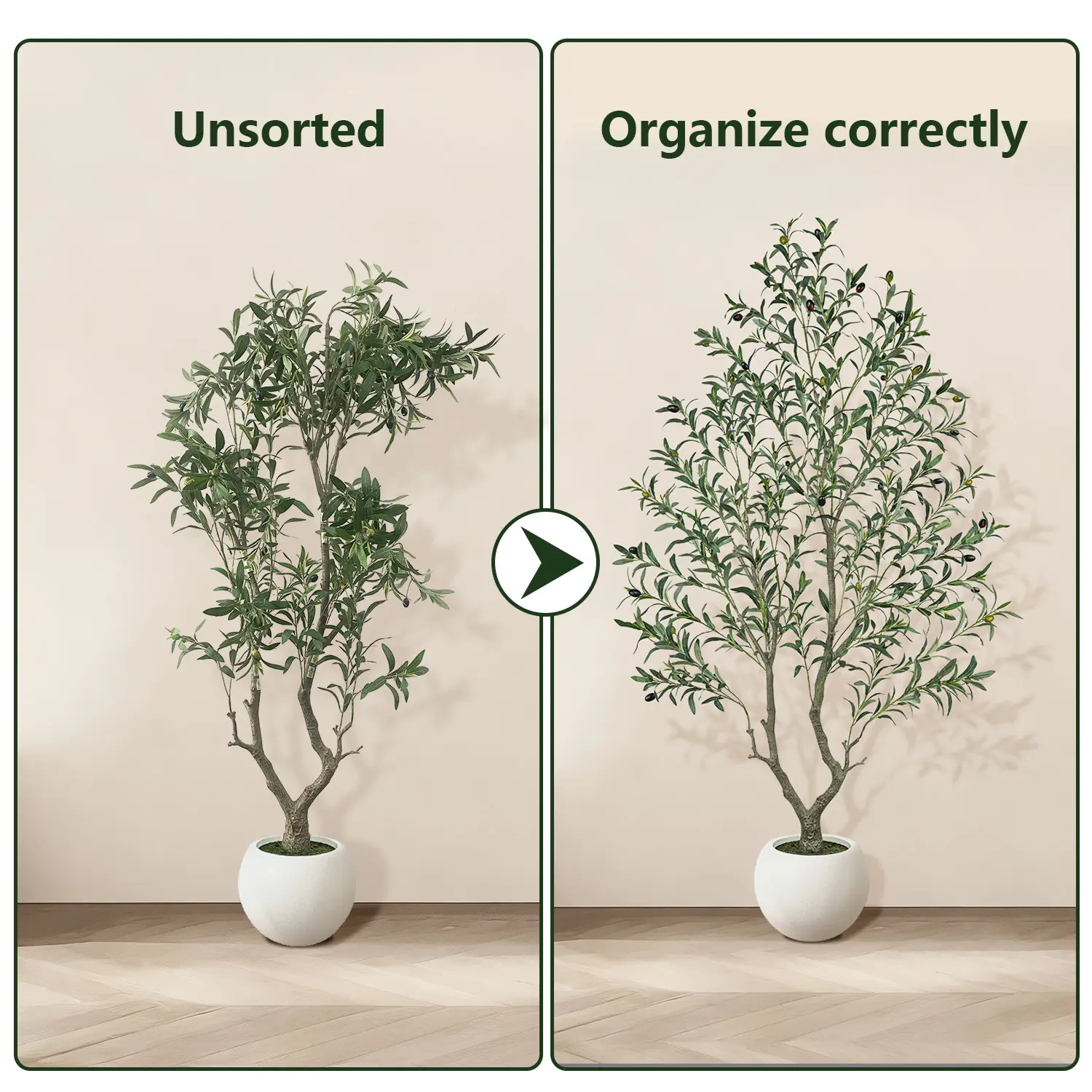 Premium Faux Olive Tree with Thick Natural Trunk (150cm - 240cm Deluxe Plant) - Image 6
