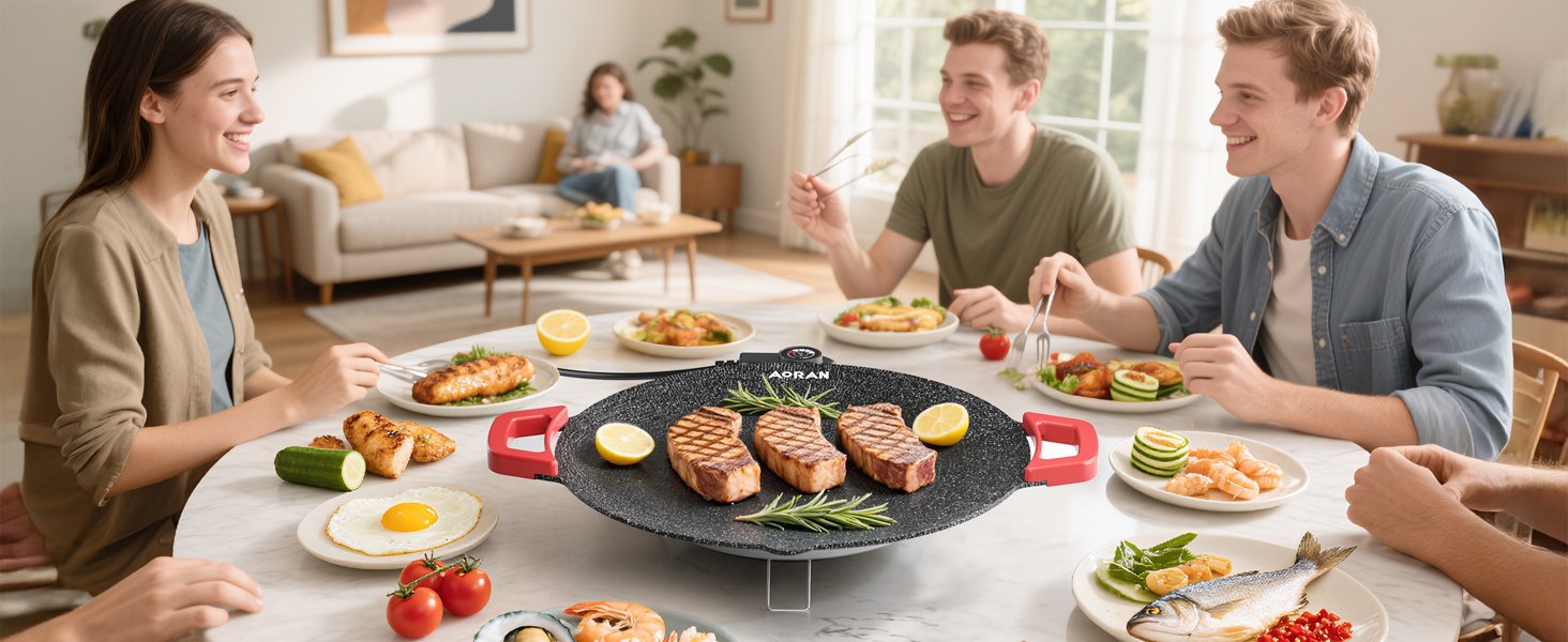 Wiping sauce from AORAN non-stick griddle surface