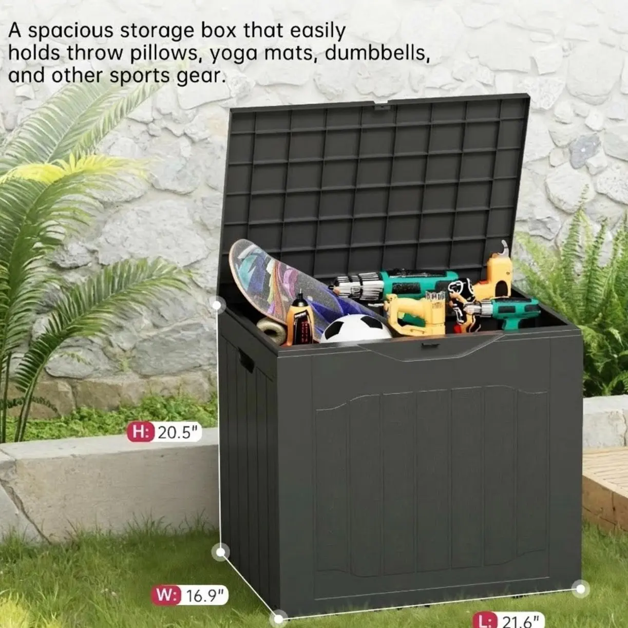 All-Weather Weatherproof Patio Deck Box (132L Lockable Parcel Delivery Station) - Image 7