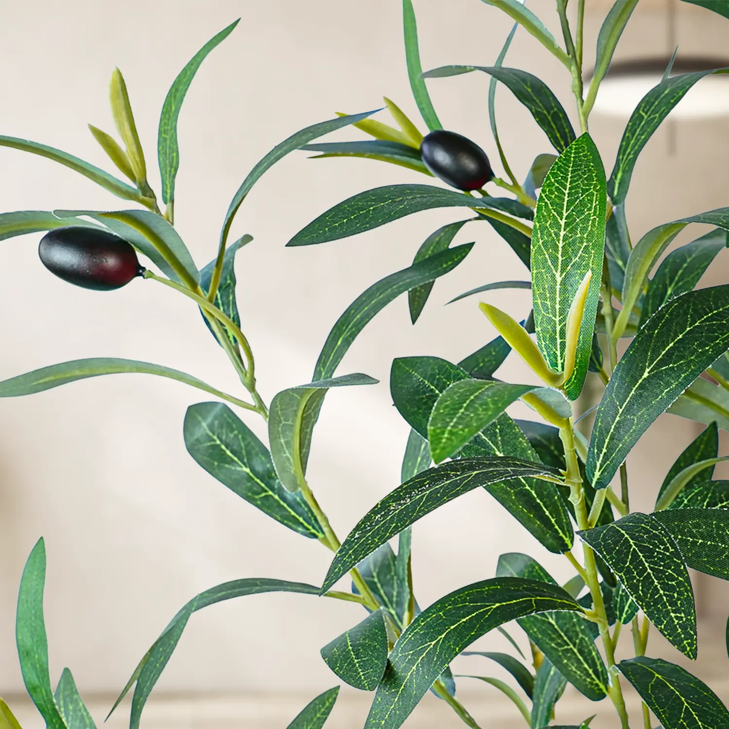 Premium Faux Olive Tree with Thick Natural Trunk (150cm - 240cm Deluxe Plant) - Image 2